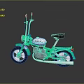 Green NCTA Motorcycle With Black Seat And Metallic Frame Design