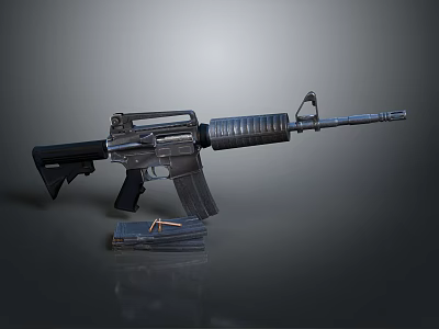 rifle semi-automatic rifle combat rifle campaign rifle 3d model