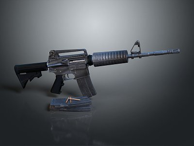 rifle semi-automatic rifle combat rifle campaign rifle 3d model