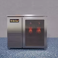 Stainless Steel Commercial Display Freezer With Glass Door And Meat Products Inside