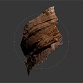 Wooden Stone Decorative Piece With Natural Texture Layered Structure And Warm Brown Surface
