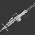 Modern Tactical Rifle With Scope Magazine And Detailed Component Design Features 3d model