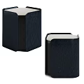 Modern Textured Dark Blue Side Table With Contrasting Light Top For Contemporary Home Living Spaces