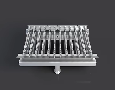 Heavy Duty Industrial Equipment Metal Grating with Sturdy Structure for Drainage Systems 3d model