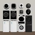 Various Modern Washing Machines With Different Styles And Colors For Home Use