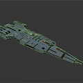 Futuristic Cosmic Spaceship 3D Model Showcasing Sleek Design and Aerial Structure 3d model