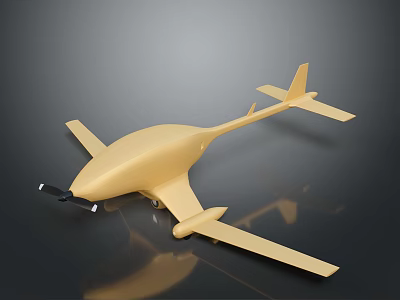 Golden Aerospace Drone Designed for Space Exploration Missions and Research 3d model