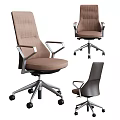 Various Style Office Chairs In Multiple Colors With Modern Designs 3d model