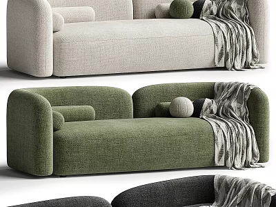 Casual Sofa Casual Sofa Double Sofa Living Room Sofa Pillow Home Furniture Simple Blanket 3d model