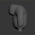 Game Movie Character 3D Model With Furry Bear Like Body And Smiling Expression