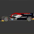 CREO Prototype Racing Car With Red Black Gray Body 00 Number And Aerodynamic Rear Wing
