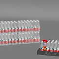 Multiple Nongfu Spring Mineral Water Bottles Arranged in Carton Packaging