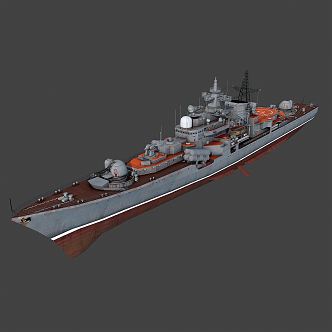 Industrial LOFT Battleship USS Sovins 3d model