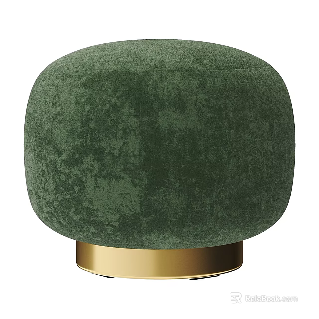 Green Velvet Single Sofa With Gold Base Modern Comfortable Design 3d model