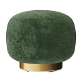 Green Velvet Single Sofa With Gold Base Modern Comfortable Design 3d model