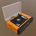 Phonograph Retro Phonograph Jukebox Old Phonograph Record Player Nostalgic Phonograph Low Face Number Low Model Simple Model Movie and TV Level Super Realism 3d model