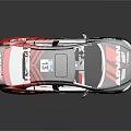 Black And Red Racing Car Model With ADVAN Logo Aerodynamic Body And Sporty Stickers