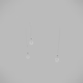 Modern Bulb Shaped Pendant Lights With Clear Glass Shade And Gold Finial Details
