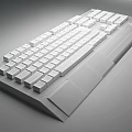 Ergonomic Black Gaming Keyboard With Red Accents And Green Backlit Keys