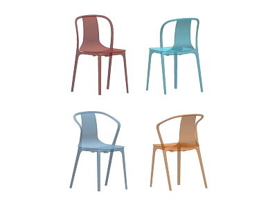 Colorful Modern Leisure Chairs With Stylish Curved Backrest And Straight Legs Design 3d model