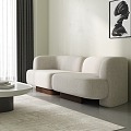 modern double sofa sofa 3d model