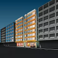 Multi Story Rural Self Built House Exterior Design With Commercial Ground Floor Yellow White Facade