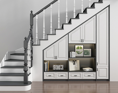 European Stair Cabinet Combination 3d model