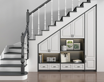 European Stair Cabinet Combination 3d model