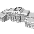 Shower Sauna Facility In Grand Classical Multi Story Symmetrical Architecture Building