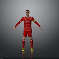 Men's Red Bayern Munich Soccer Jersey Number 25 With Yellow Athletic Shoes