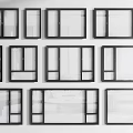 Different Styles Of Black Window Frames With White Glass For Home Interior Design