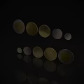 Household Items Various Coins With Different Denominations Gold Silver Materials And Reflections On Black Background