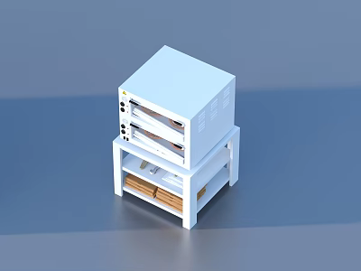 Modern White Multi Layer Storage Unit With Drawers And Open Shelves 3d model