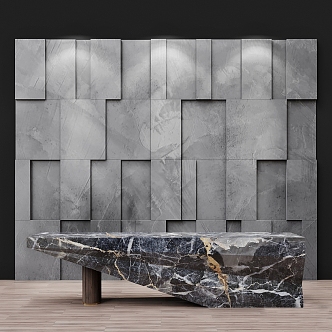 Reception Desk Company Reception Desk Company Background Wall Company Image Wall Company Background Wall Marble Bar Counter Bar Counter 3d model