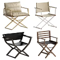 Modern Leisure Chairs With Folding X-shaped Legs Comfortable Seats And Various Materials