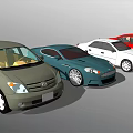 Different Types Of Colored Cars Including Sedan Hatchback And Sports Models Parked In A Row
