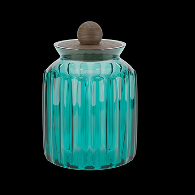 Modern Glass Jar Glass Storage Bottle Bottle Storage Bottle Green 3d model