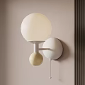 Modern Wall Lamp With Spherical Shade Round Base And Small Decorative Ball 3d model