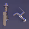 Modern Chrome Water Faucet With Shiny Surface And Sleek Handle Design 3d model