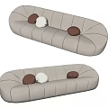 Modern Multiplayer Sofa Double Sofa 3d model