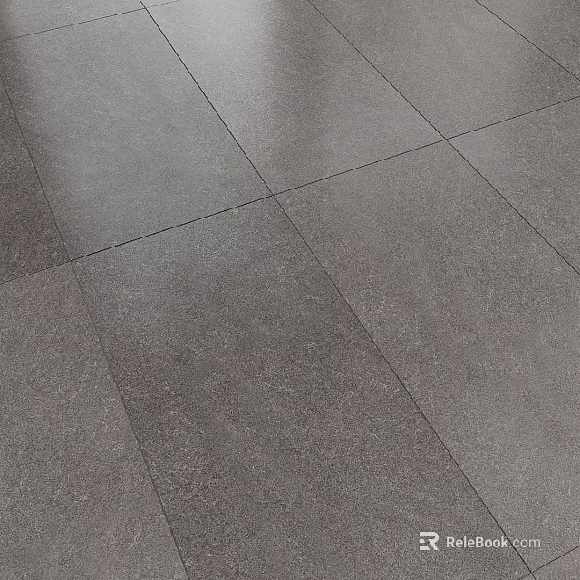 Gray Polished Tile Floor Surface For Modern Home Interior Design 3d model