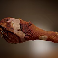 Juicy Roasted Chicken Leg with Tender Meat and Crispy Skin