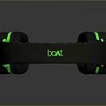 Black and Green Over Ear Headphones with LED Lights Ergonomic Fit and Comfortable Ear Cushions