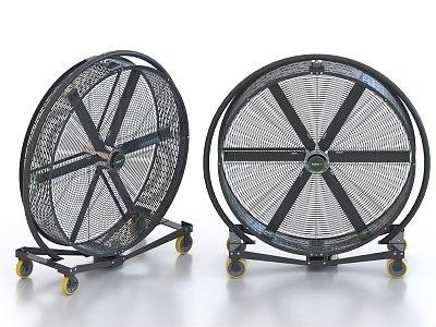 Industrial fan Floor fan Exhaust fan Ventilating fan 3d model