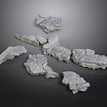 Natural Wood And Stone Materials With Rough Textures And Irregular Shapes
