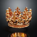 Exquisite Golden Crown Jewelry With Intricate Ornate Design And Shiny Details