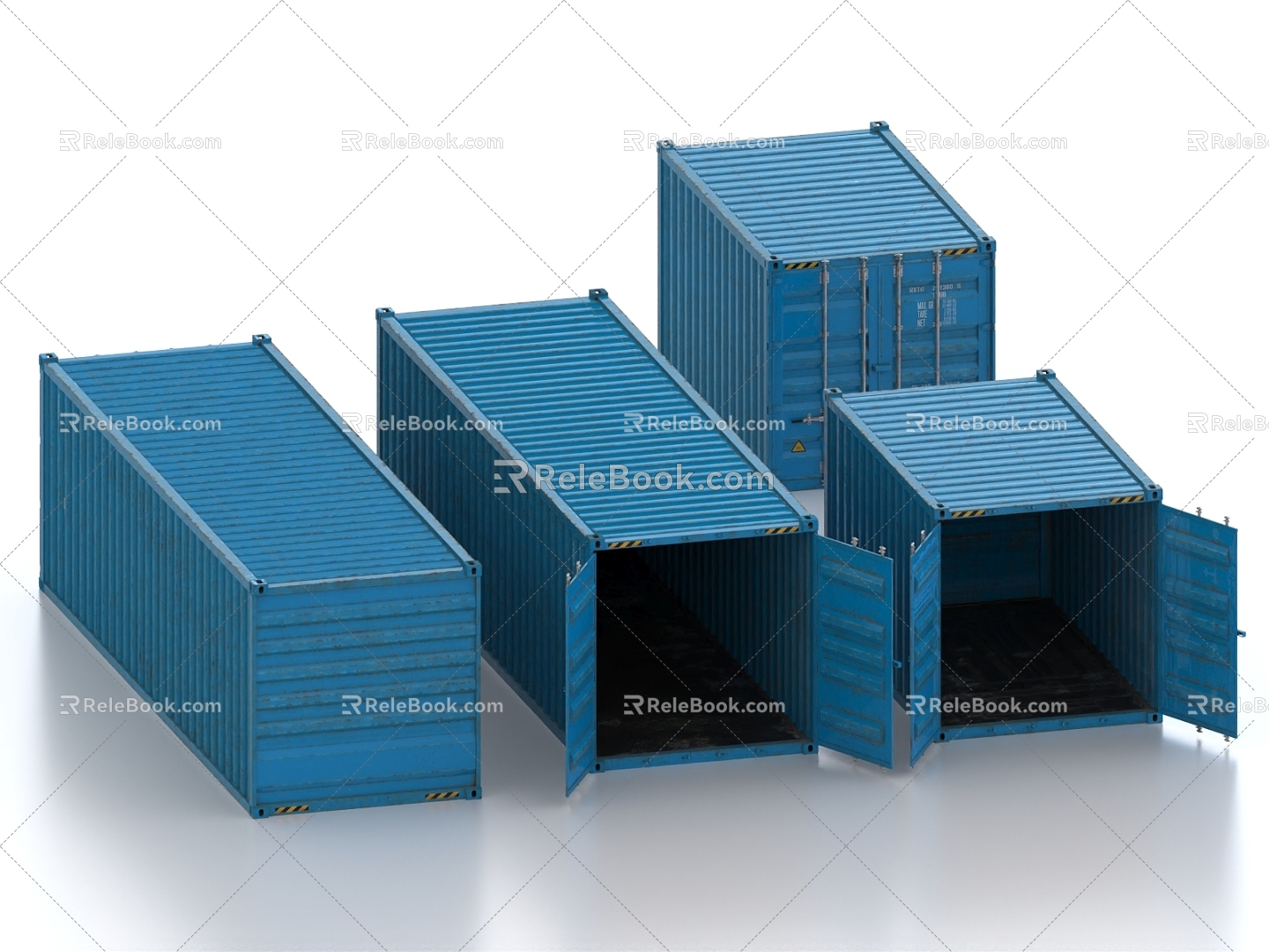 Container Terminal Cold Chain Container Freight 3d model