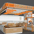 Modern Dessert Shop Interior With Glass Display Counter And Fresh Pastries