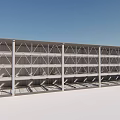 Industrial Metal Storage Racks With Multi tier Frame Structure For Warehouse 3d model