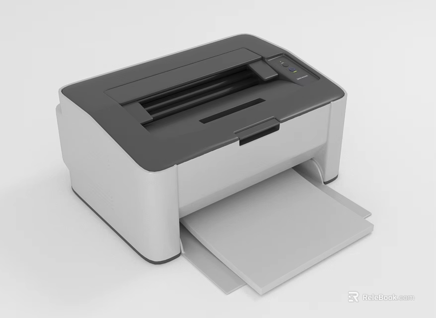 Modern Desktop Printer With Paper Output Tray And Efficient Printing Function 3d model 